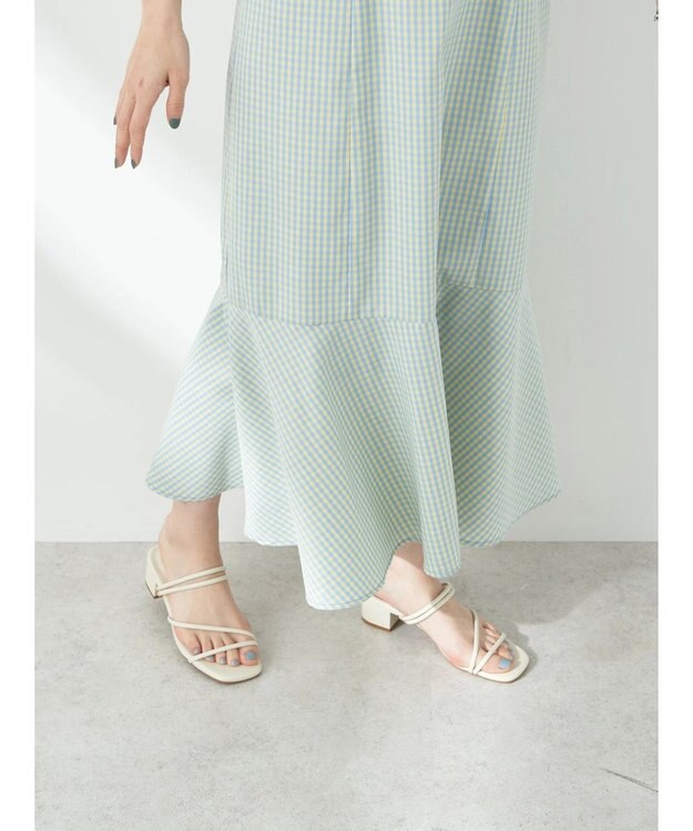 earth music&ecology チェックマーメイドキャミワンピース Black