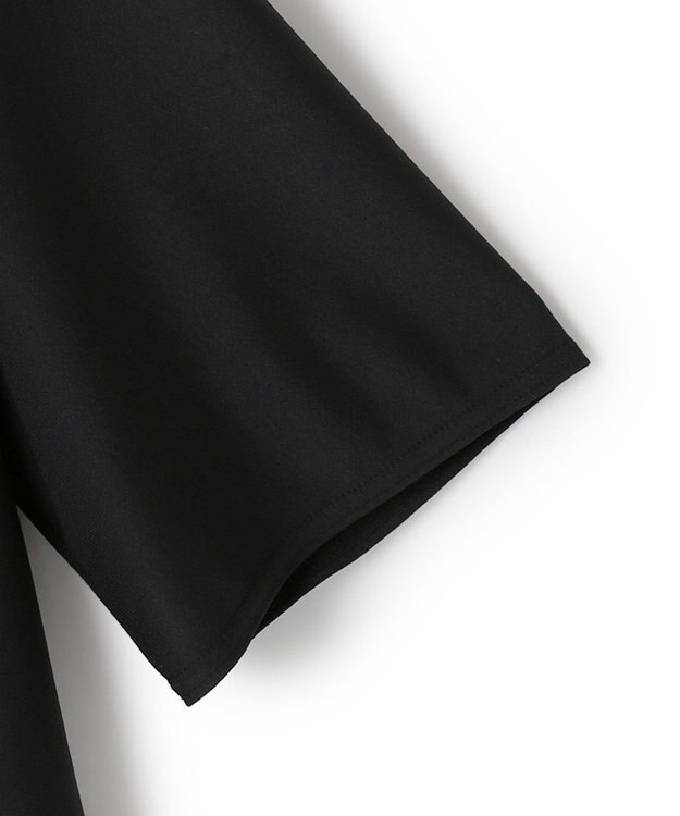 ICB L 【WEB限定・洗える】シアートリコット ペプラムカットソー ブラック系