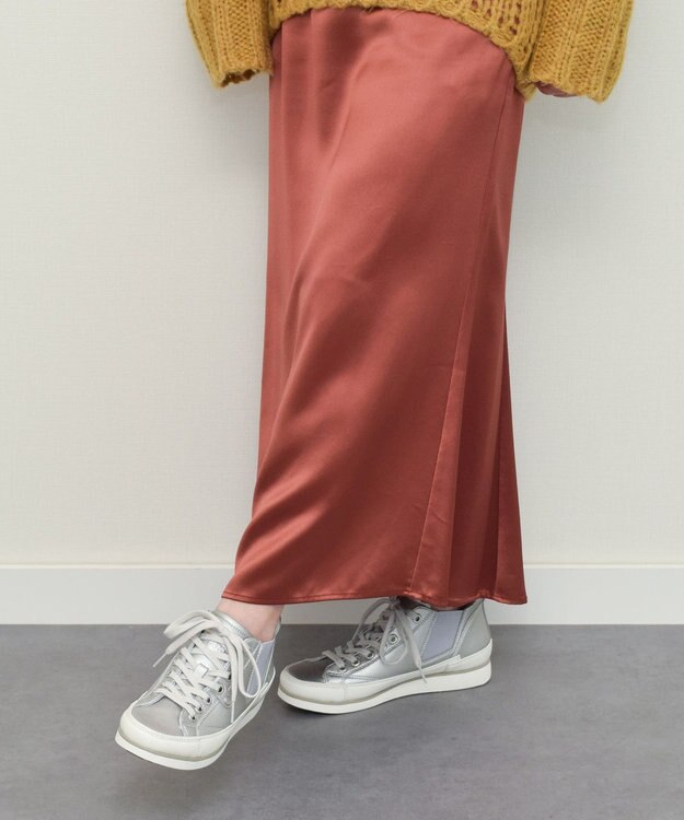 INTER-CHAUSSURES 【BUSSOLA】サイドゴアミドルカットスニーカー シルバー