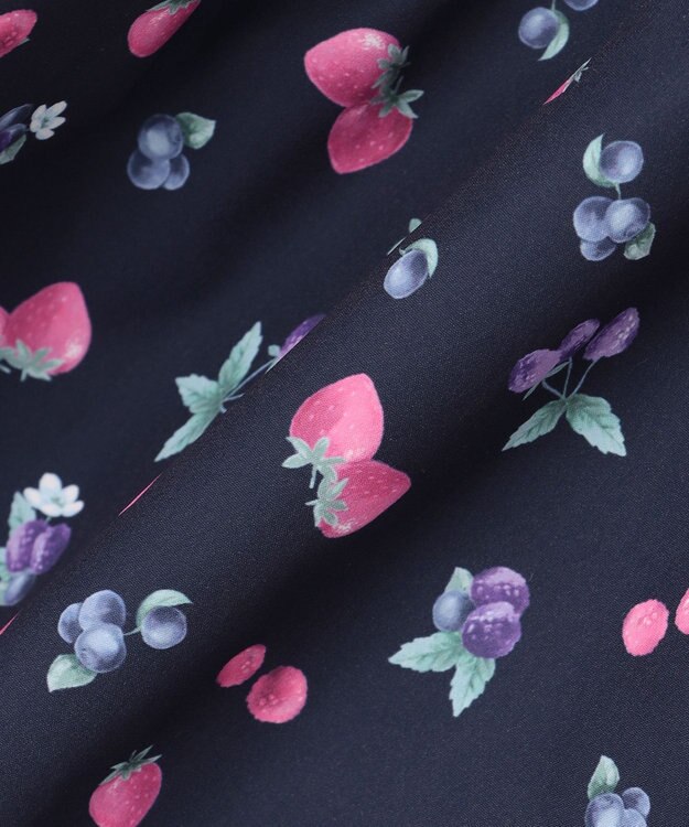 ANY KIDS 【洗濯機可能】総柄フルーツ キュロット ネイビー