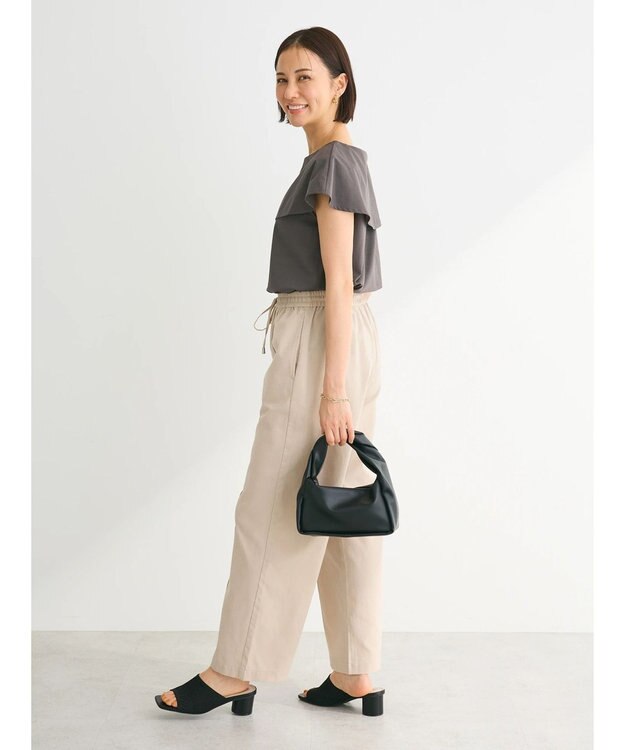 Green Parks オフショル風カットプルオーバー Gray