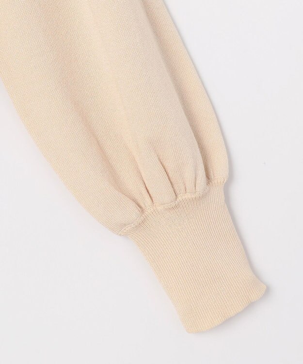 Feroux 【洗える】プチパールボウタイ ニット アイボリー系