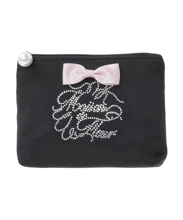 Maison de FLEUR シャイニーリボンティッシュケース Black