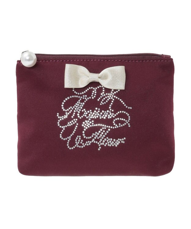 Maison de FLEUR シャイニーリボンティッシュケース Bordeaux