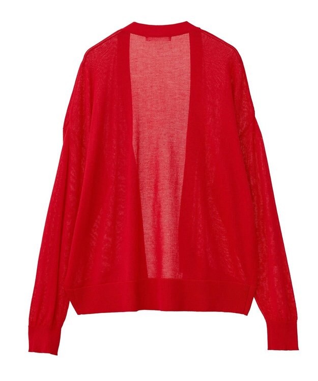 Green Parks 接触冷感ゆったりカーディガン Red