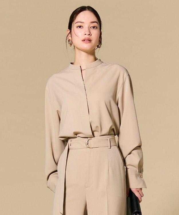 BEIGE， 【セットアップ対応】SPHENE / スタンドカラープルオーバーブラウス Beige