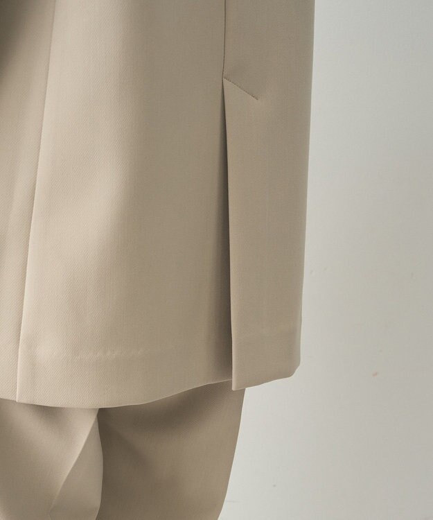 YECCA VECCA ストレッチノーカラージャケット Light Beige