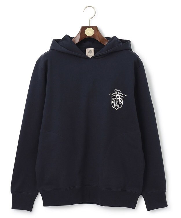 J.PRESS MEN インレージャージ クレスト刺繍パーカー ネイビー系