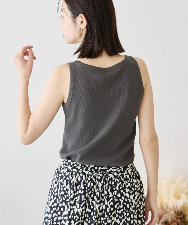 AMERICAN HOLIC ワッフルタンクトップ Charcoal Gray