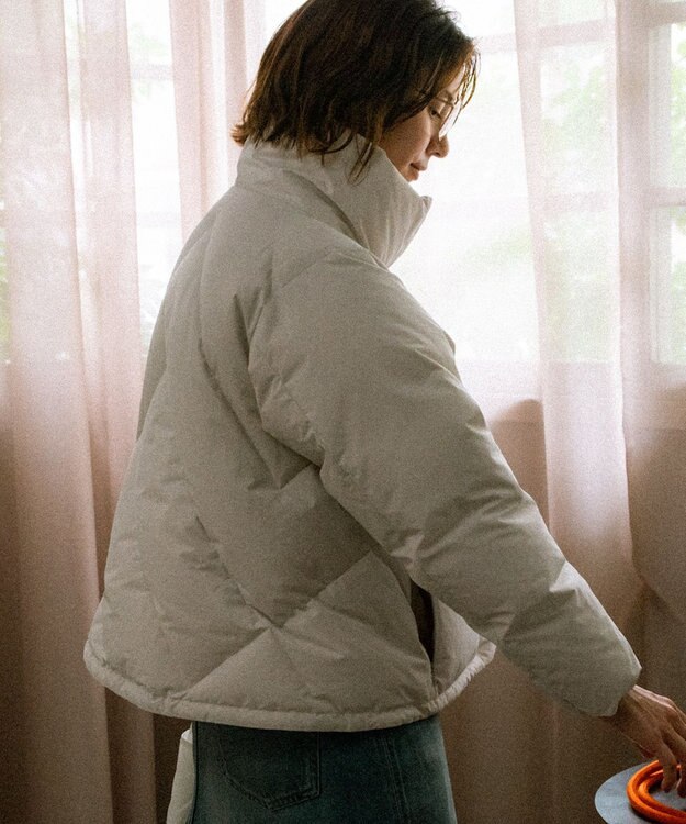 KWD 【日本製/高品質ダウン】STAND COLLAR DOWN BLOUSON ダウンブルゾン アイボリー