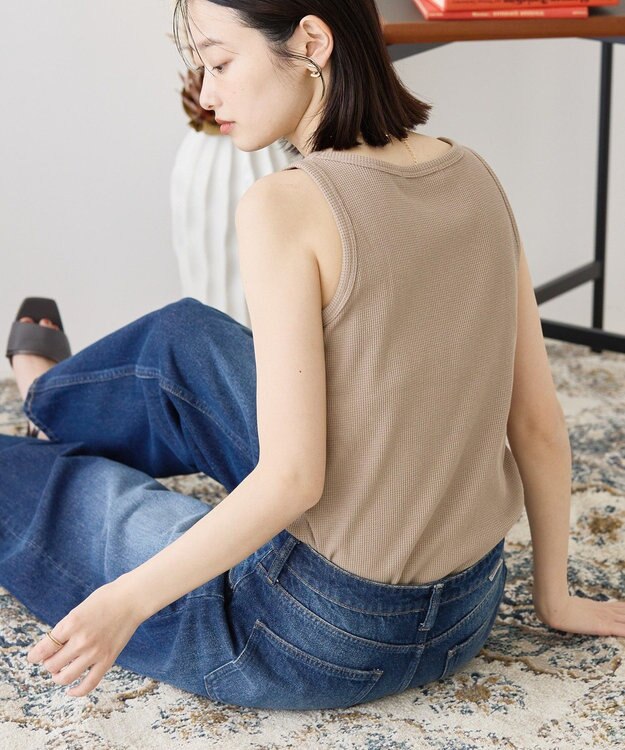 AMERICAN HOLIC ワッフルタンクトップ Light Beige