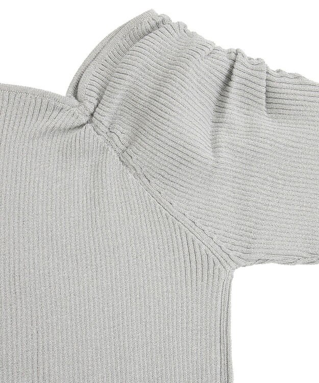 earth music&ecology アシメネックリブニットプルオーバー Gray Mixture