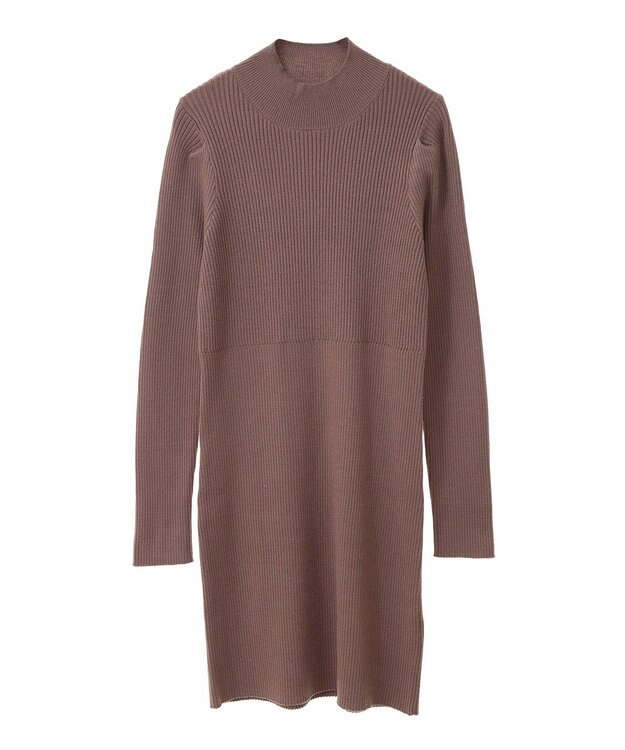 earth music&ecology ニットミニワンピース Mocha