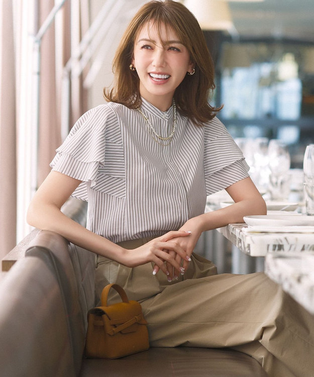 23区 スキッパーブラウス 23区 ドライスラブストレッチスキッパー