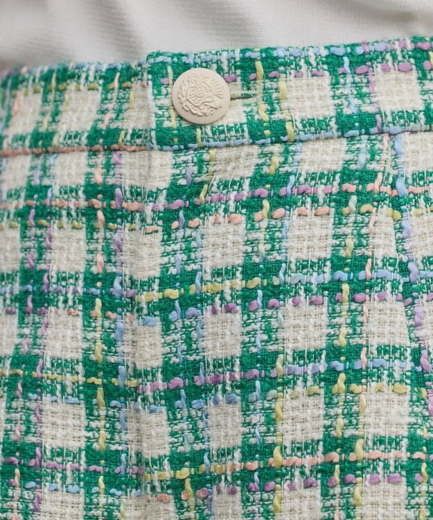 GRACE CONTINENTAL ツイードショートパンツ グリーン