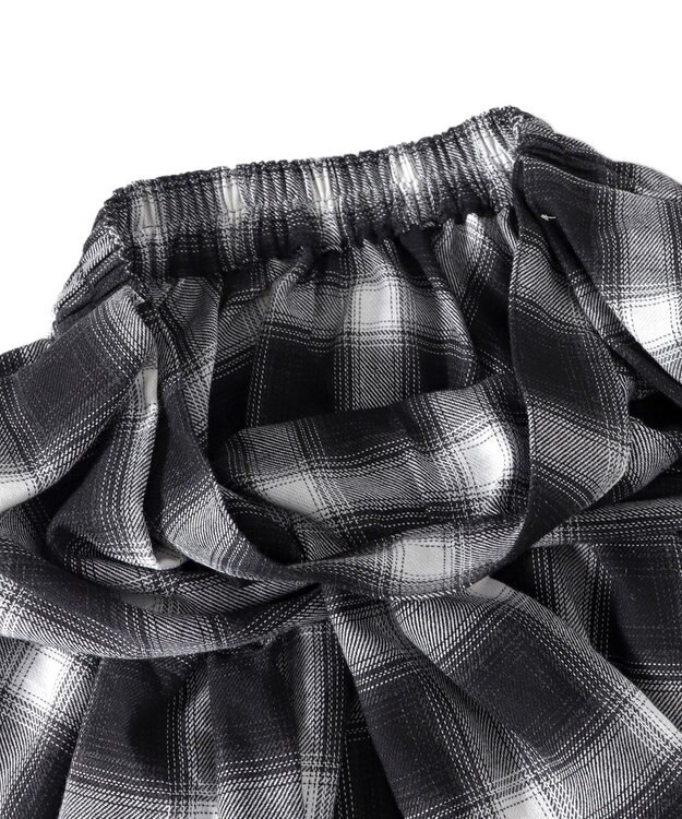 WEGO チェックシャツラップスカート ブラック