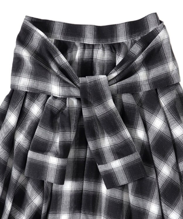 WEGO チェックシャツラップスカート ブラック