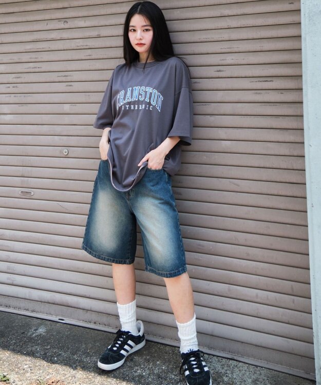 WEGO 【接触冷感/ユニセックス着用ITEM】カレッジロゴグラフィックT（SS） スミクロ