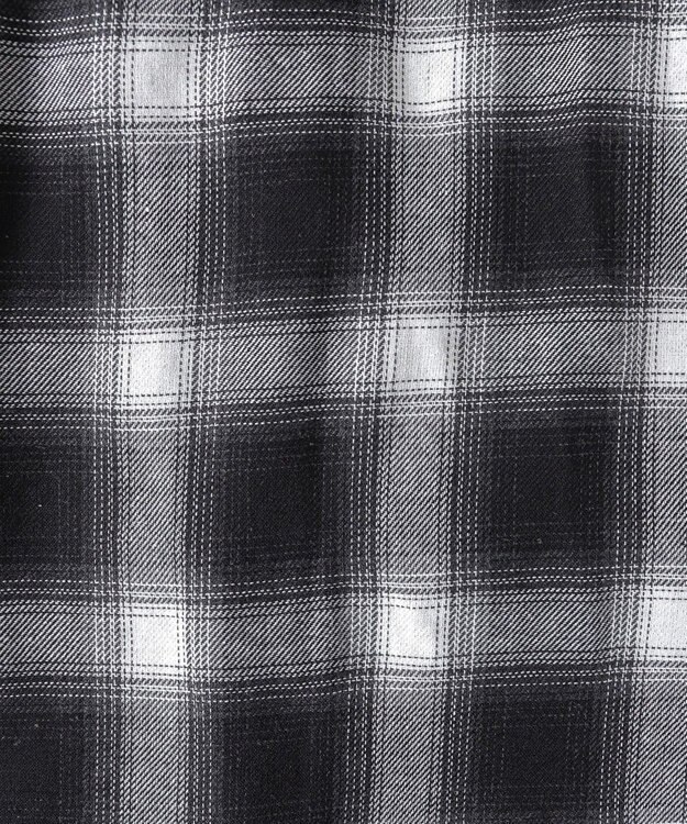 WEGO チェックシャツラップスカート ブラック