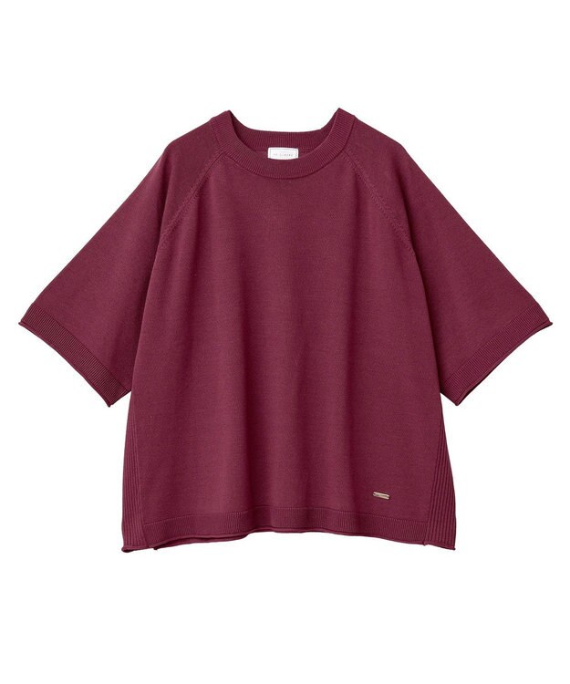 Green Parks トレーナー風ニットプルオーバー Red