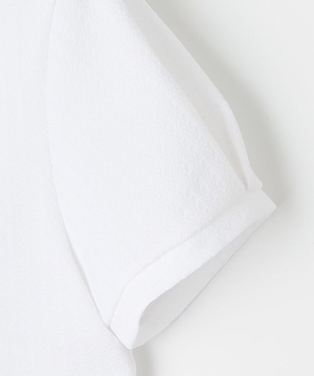 23区GOLF 【WOMEN】【UVケア】ストレッチタックジャガード 半袖シャツ 通気性に優れて涼やか！ ホワイト系