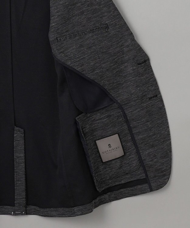 GOTAIRIKU 2年連続売上NO1【吸水速乾/ウォッシャブル/ストレッチ】ノルマンディーリネン カーディガンジャケット(25年モデル) グレー(NEW/フラップポケット)