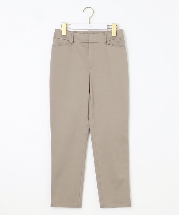 ANY SIS 【撥水機能】サテンストレッチビューティー パンツ ライトカーキ