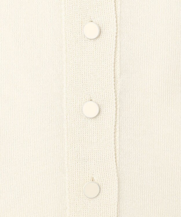 BEIGE， MOISE / シアーニット　5分袖カーディガン Ecru