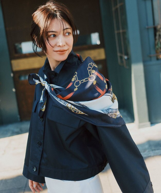 23区 23区DENIM Iライン デニムスカート ホワイト系