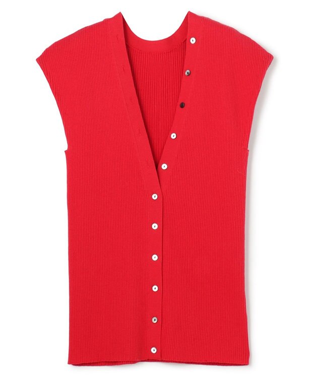 uncrave スムースニット 2WAYジレ スカーレット