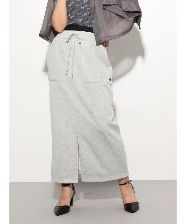 Green Parks ＥＧＯＩＳＴ　裏毛タイトスカート Gray Mixture