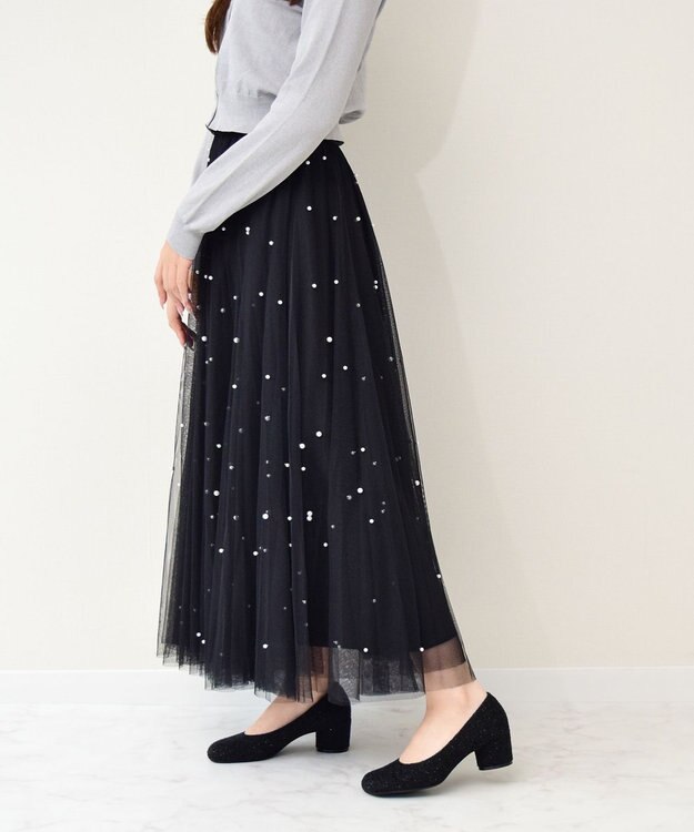 Bridget Birkin 【Bridget Birkin】ツイードヒールアップオブリークパンプス ブラック雑材