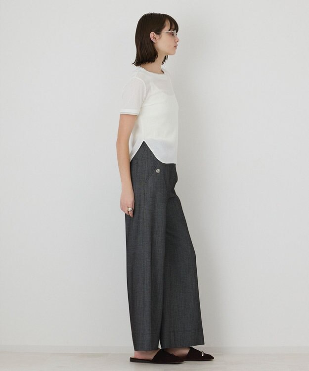 GRACE CONTINENTAL シアーテレコカットトップ ホワイト