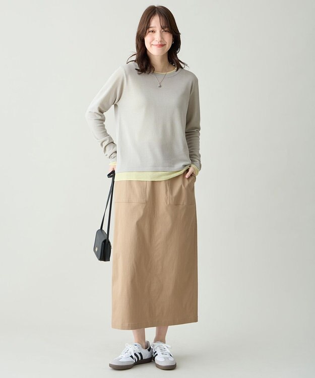 ANY L ベイカーチノスカート ベージュ