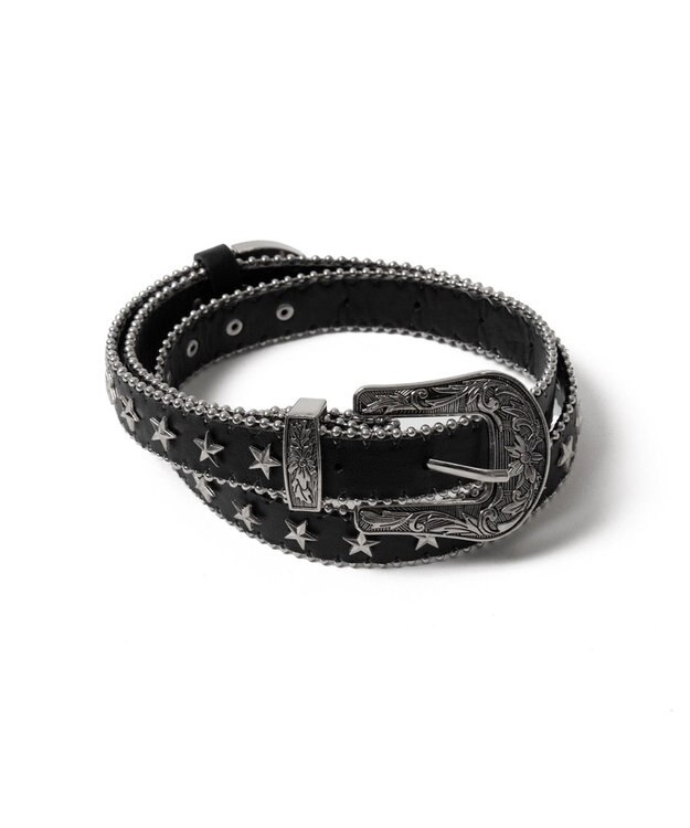 WEGO Lウエスタンバックルスタッズ付ベルト 柄2