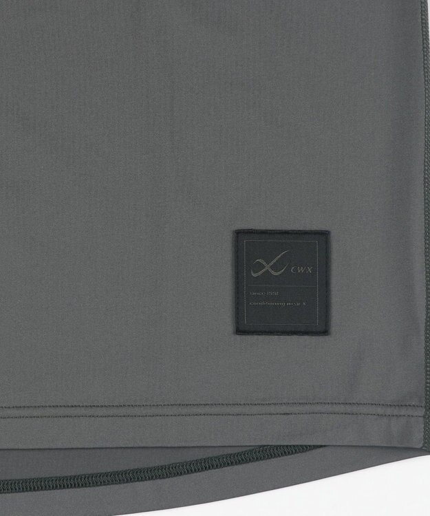 CW-X 【UNISEX】 CW-X トップス ハイゲージニットＴシャツ 半袖 3分袖 Ｕネック UVカット率90%以上(本体) 吸汗速乾(本体) ユニセックス DLR175 /ワコール グレー