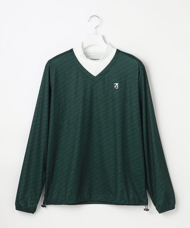 23区GOLF 【MEN】エアリージャージストレッチプルオーバー フェイクレイヤード ダークグリーン系5