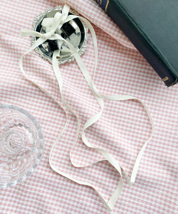 WEGO L2Pカラーロングリボンクリップ ホワイト