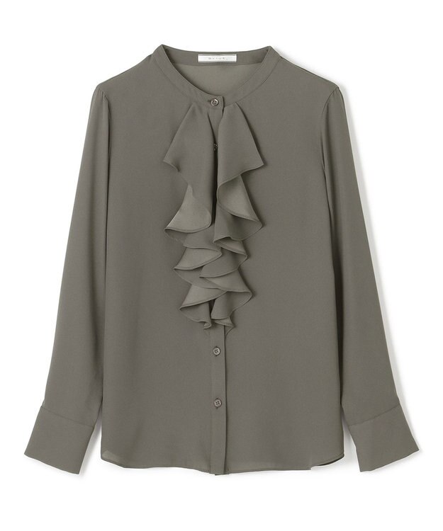 BEIGE， 【WEB限定】MAKALU / フリルブラウス C.Grey