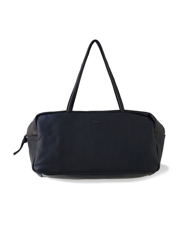 FOLNA RD ソフトレザースクエアボストンバッグ ブラック