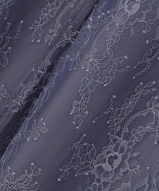 ANY SIS 【Lily Calin】クラシックナローレース ドレス スモーキーブルー