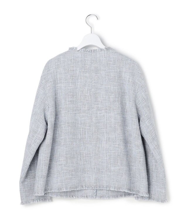 先行予約・洗える】ライトブッチャーツイード ノーカラー