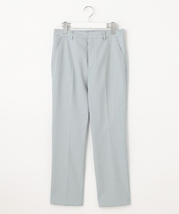 J.PRESS LADIES 【洗える】シャークスキン テーパード パンツ グリーン系