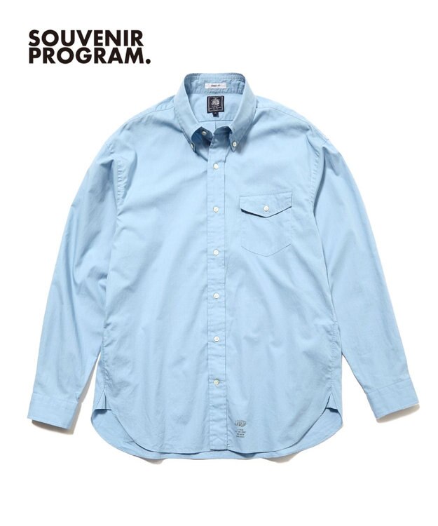 J.PRESS MEN 【J.PRESS ORIGINALS】【UNISEX】Cotton Broad Cloth B.D. Shirt / Baggy-Fit サックスブルー系