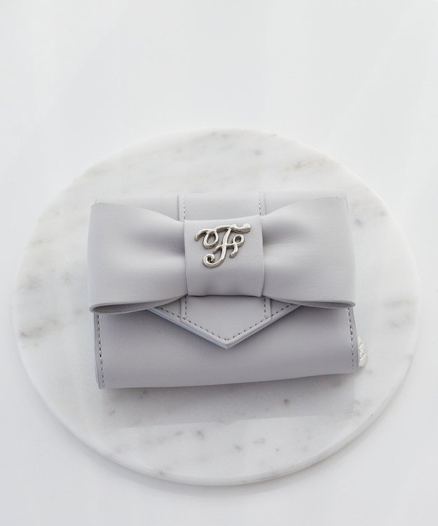 Maison de FLEUR ベルトリボンミニウォレット Sax