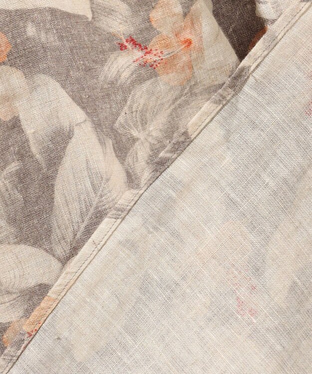 JOSEPH ABBOUD ボタニカルプリント7分袖シャツ ライトグレー系6