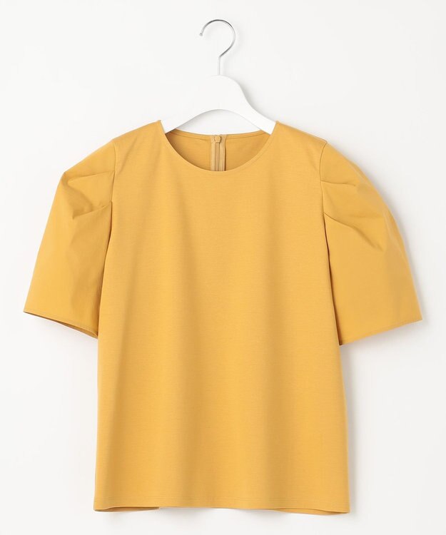 23区 【洗える】スムースデザイン タックディテール カットソー イエロー系