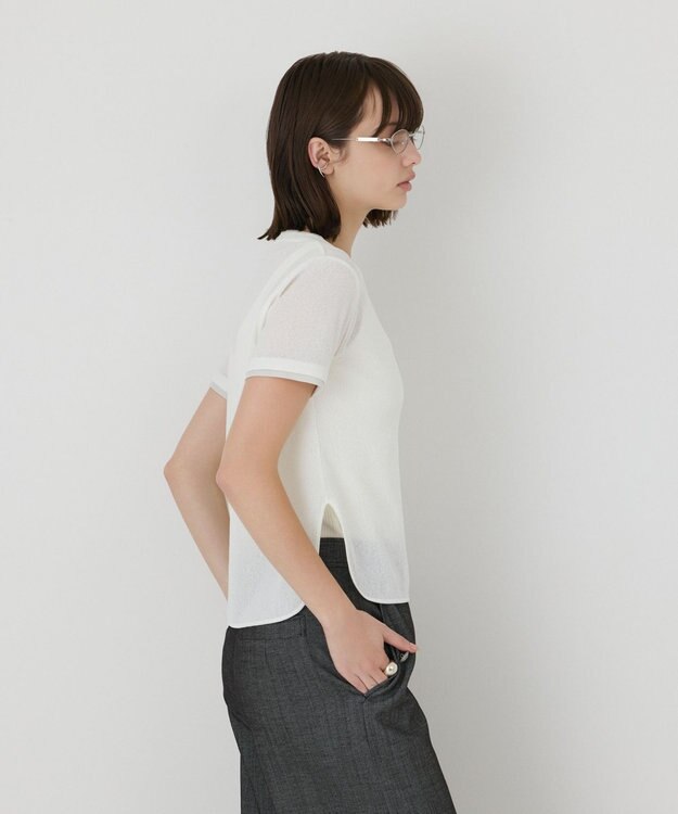 GRACE CONTINENTAL シアーテレコカットトップ ホワイト