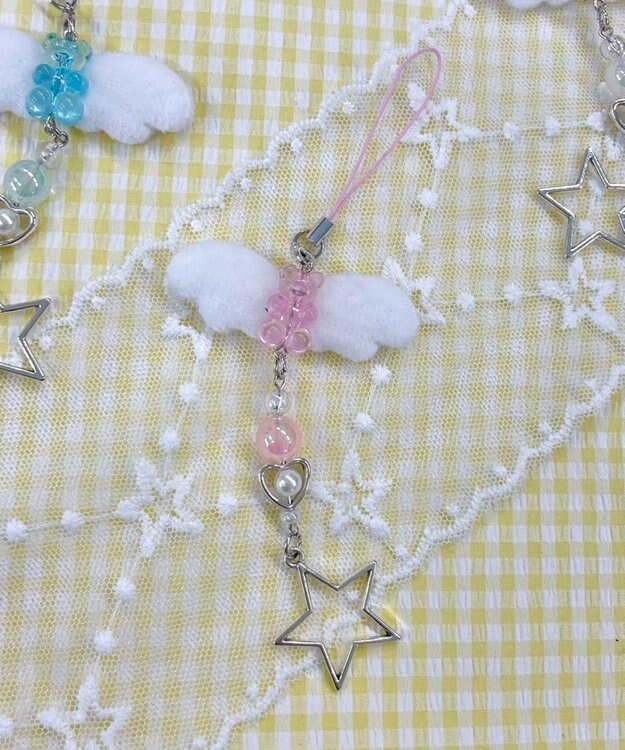 WEGO スターエンジェルキーホルダー ピンク