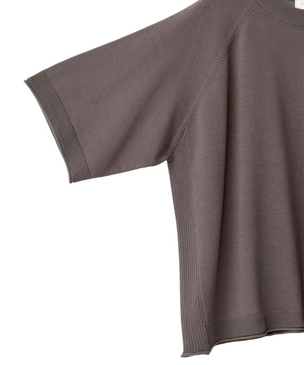 Green Parks トレーナー風ニットプルオーバー Brown